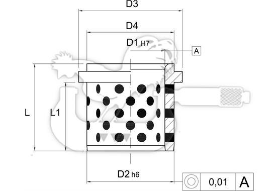 Bussola in bronzo e inserto in grafite